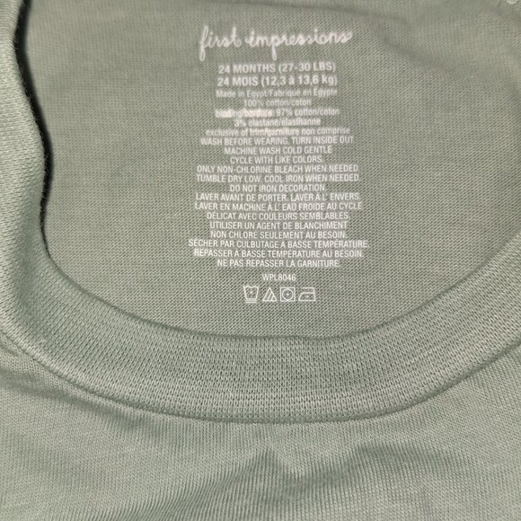 2x $15 babys  boy shirt with White/red stripesped ,and color oregano - Picture 5 of 8